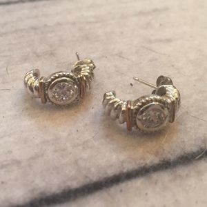 Elegant Silver and Gold Earrings